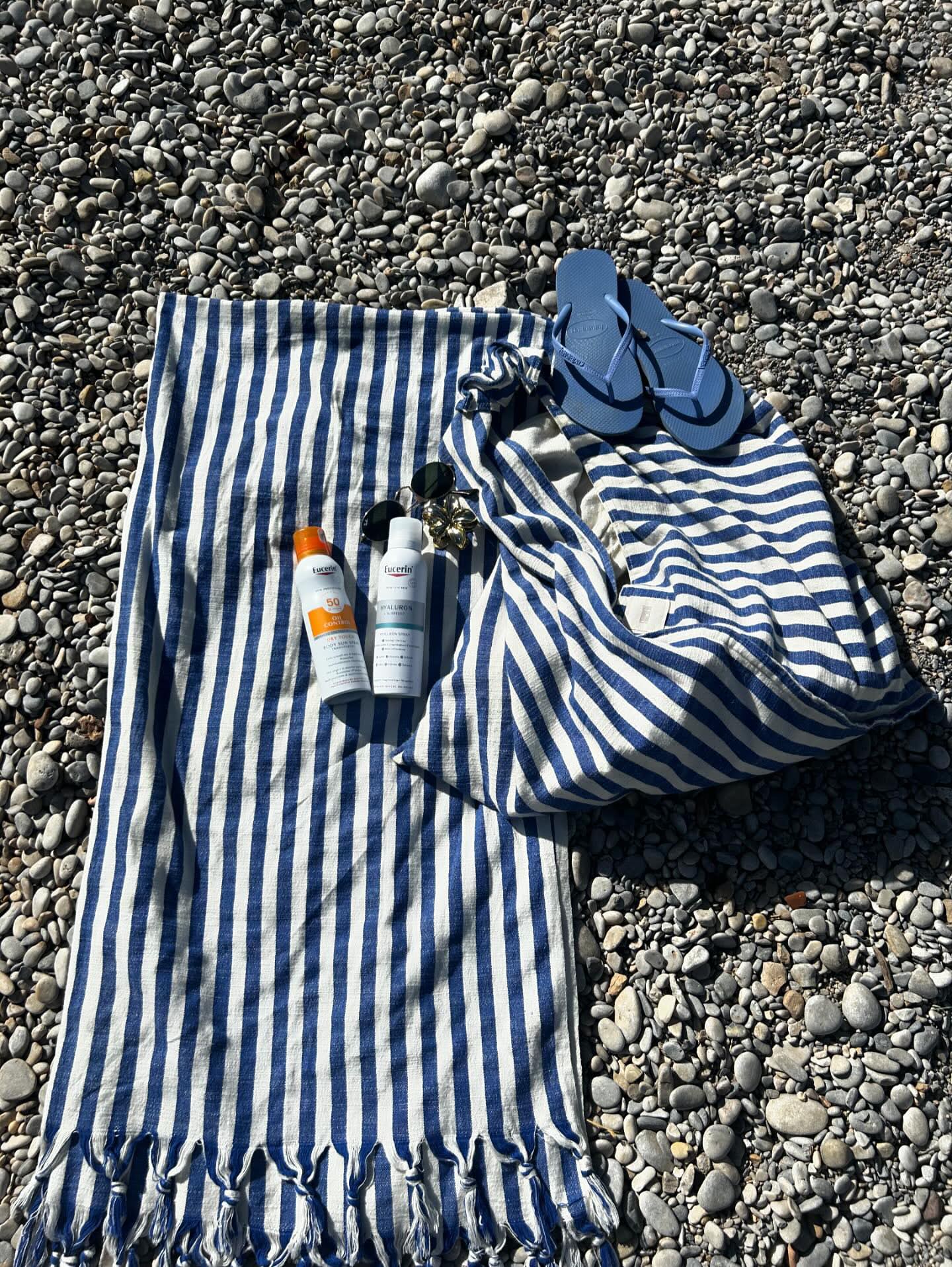 NIGHT Çanta | Mavi Beyaz Çizgili image 7