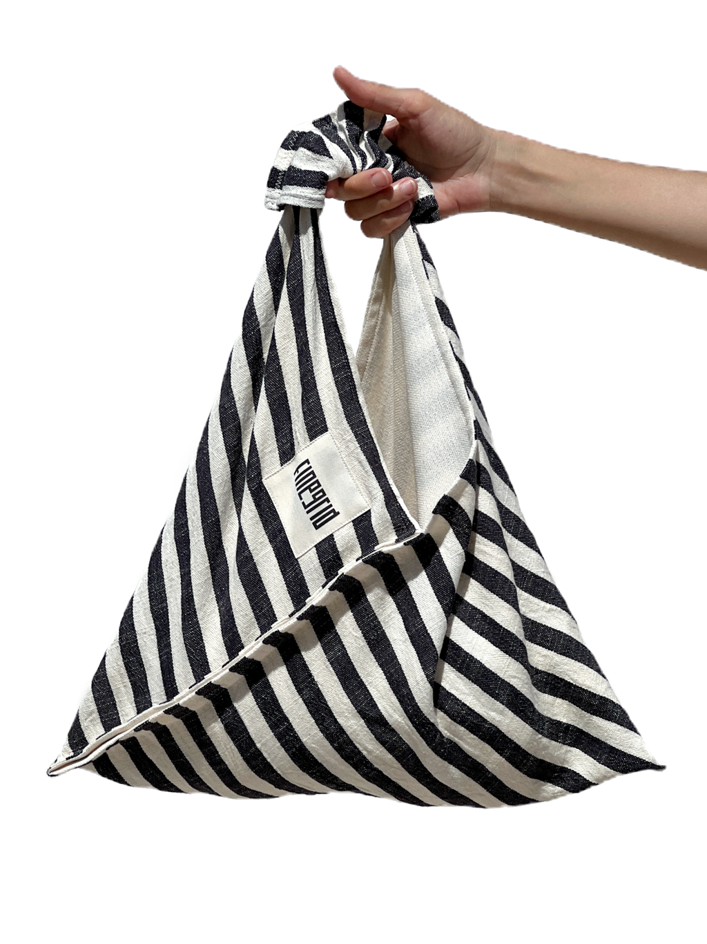 NIGHT Çanta | Siyah Beyaz Çizgili image 2