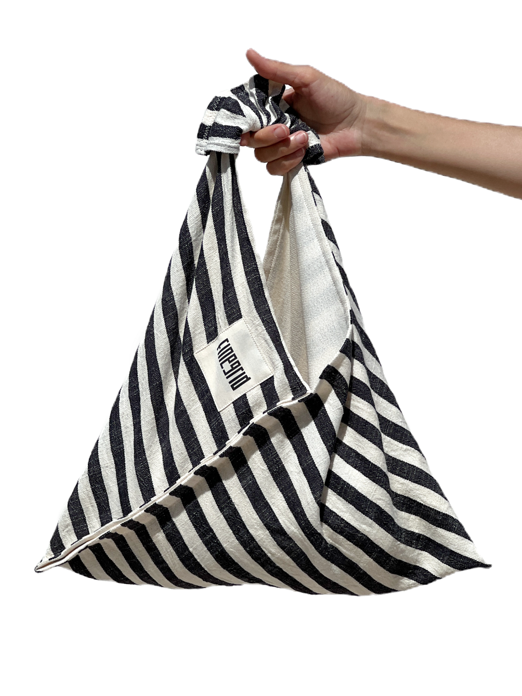 NIGHT Çanta | Siyah Beyaz Çizgili image 2