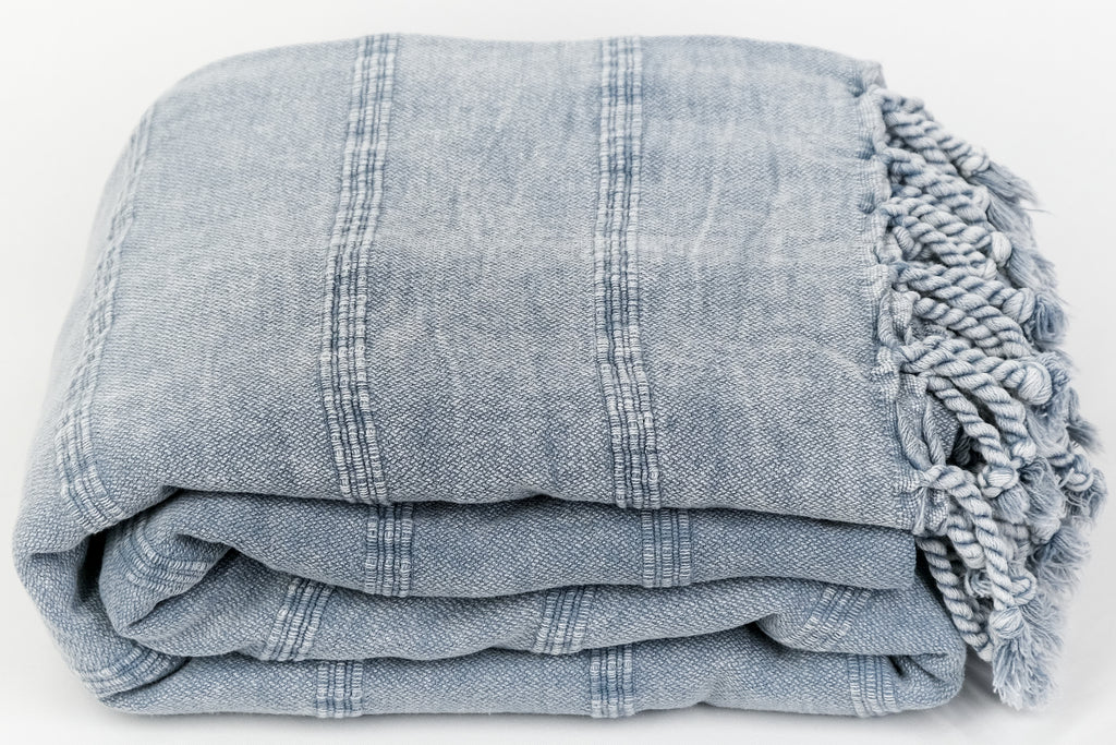 SERENE Yatak Örtüsü | Gri, Taşlanmış image 5