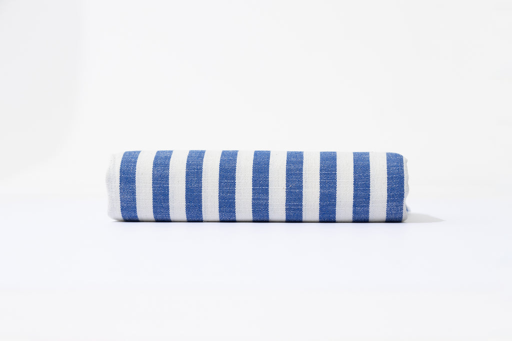 NIGHT El Dokuması Peştemal | Mavi çizgili image 5
