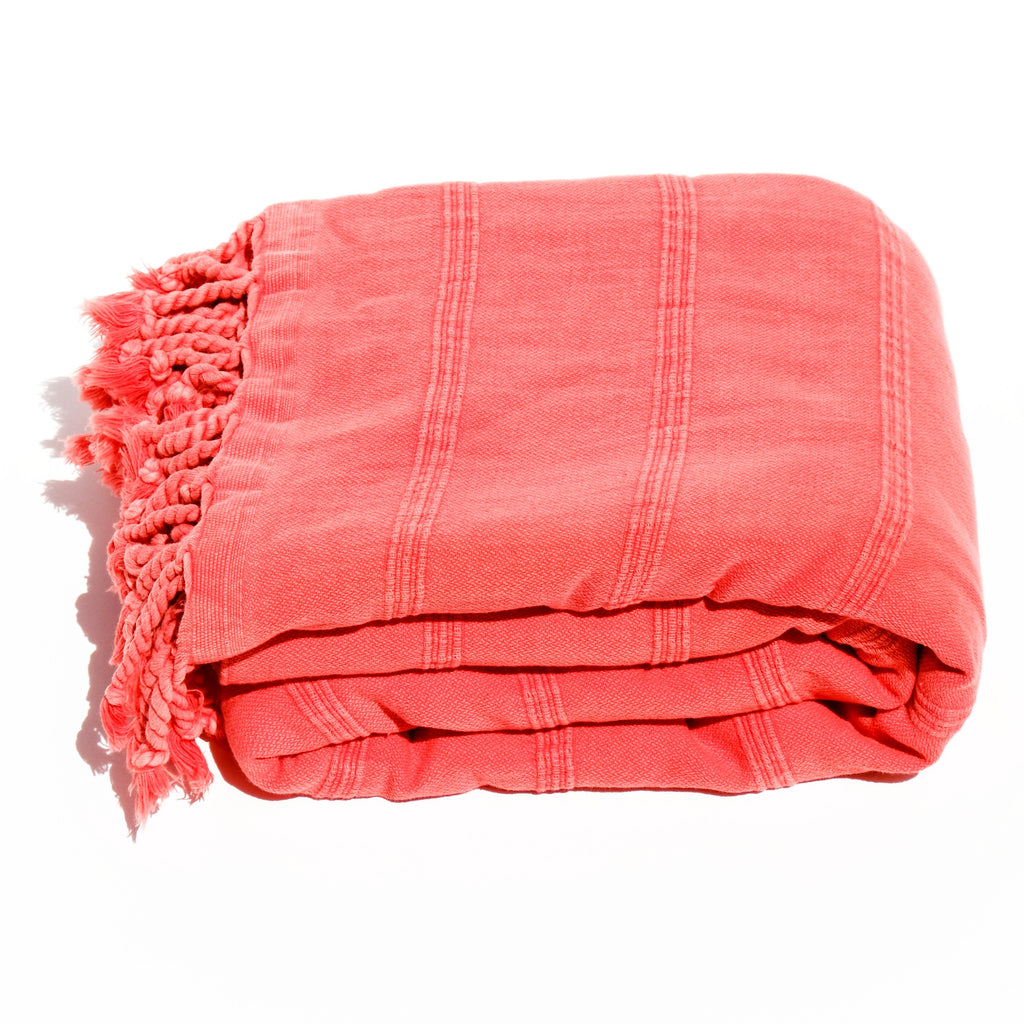 SERENE Yatak Örtüsü | Coral, Taşlanmış image 0