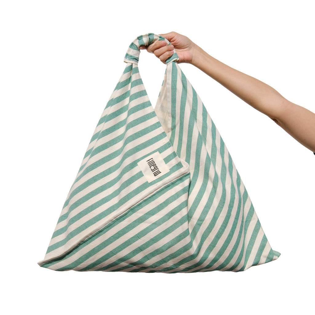 DAY Çanta | Yeşil Beyaz Çizgili