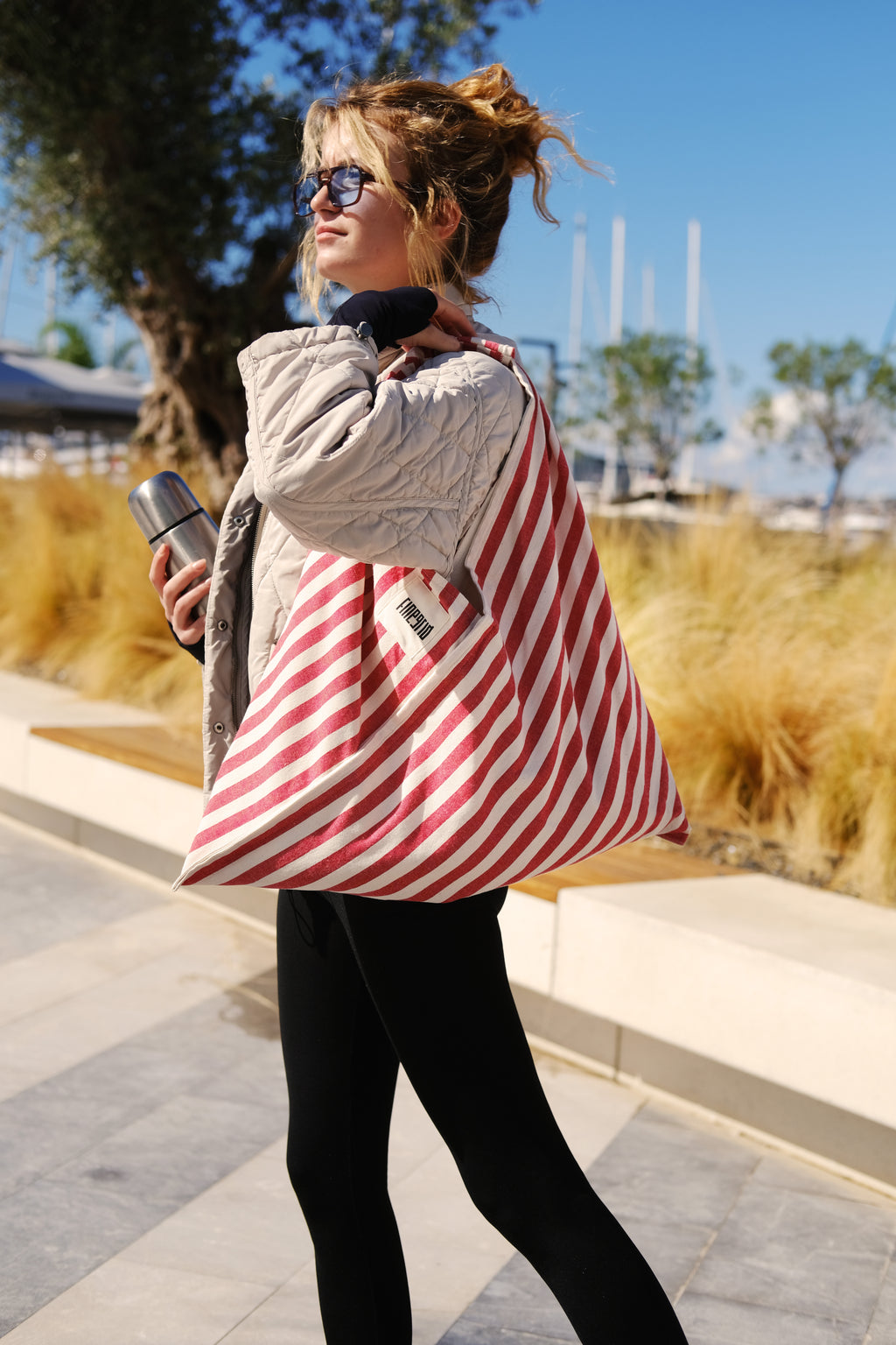 DAY Çanta | Kırmızı Beyaz Çizgili