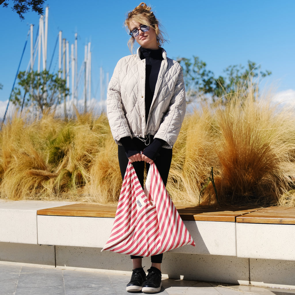 DAY Çanta | Kırmızı Beyaz Çizgili