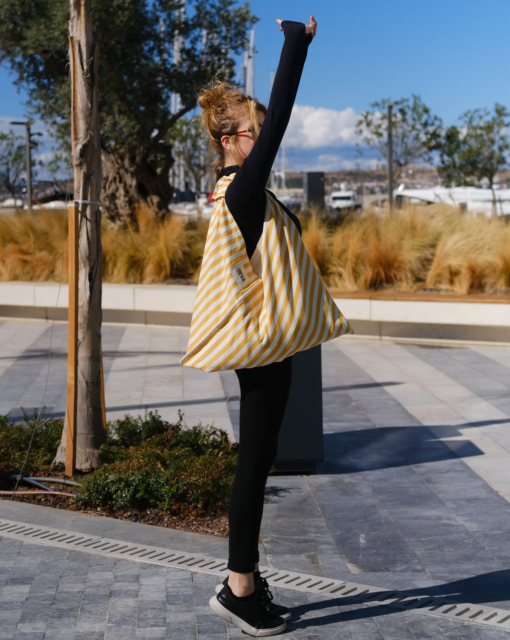 DAY Çanta | Sarı Beyaz Çizgili