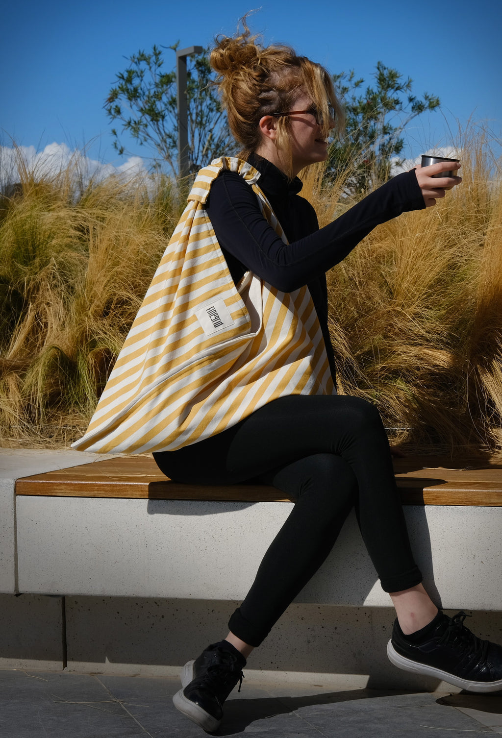 DAY Çanta | Sarı Beyaz Çizgili