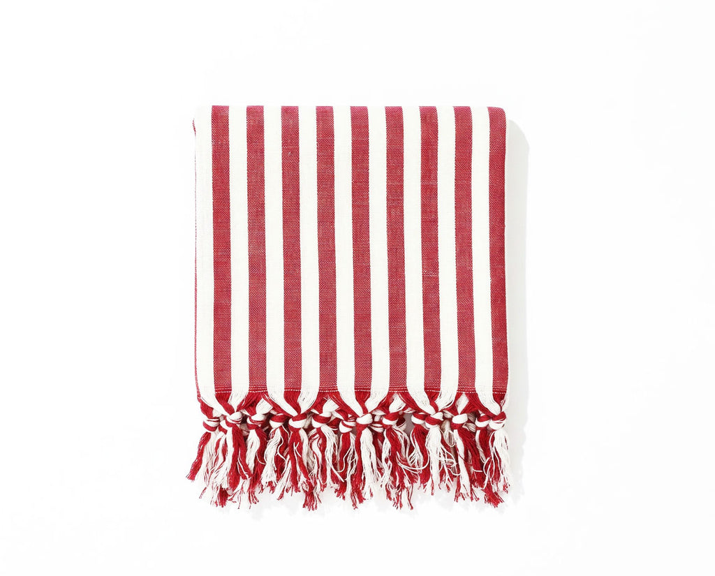 NIGHT Hand-woven Peshtemal | Blue striped