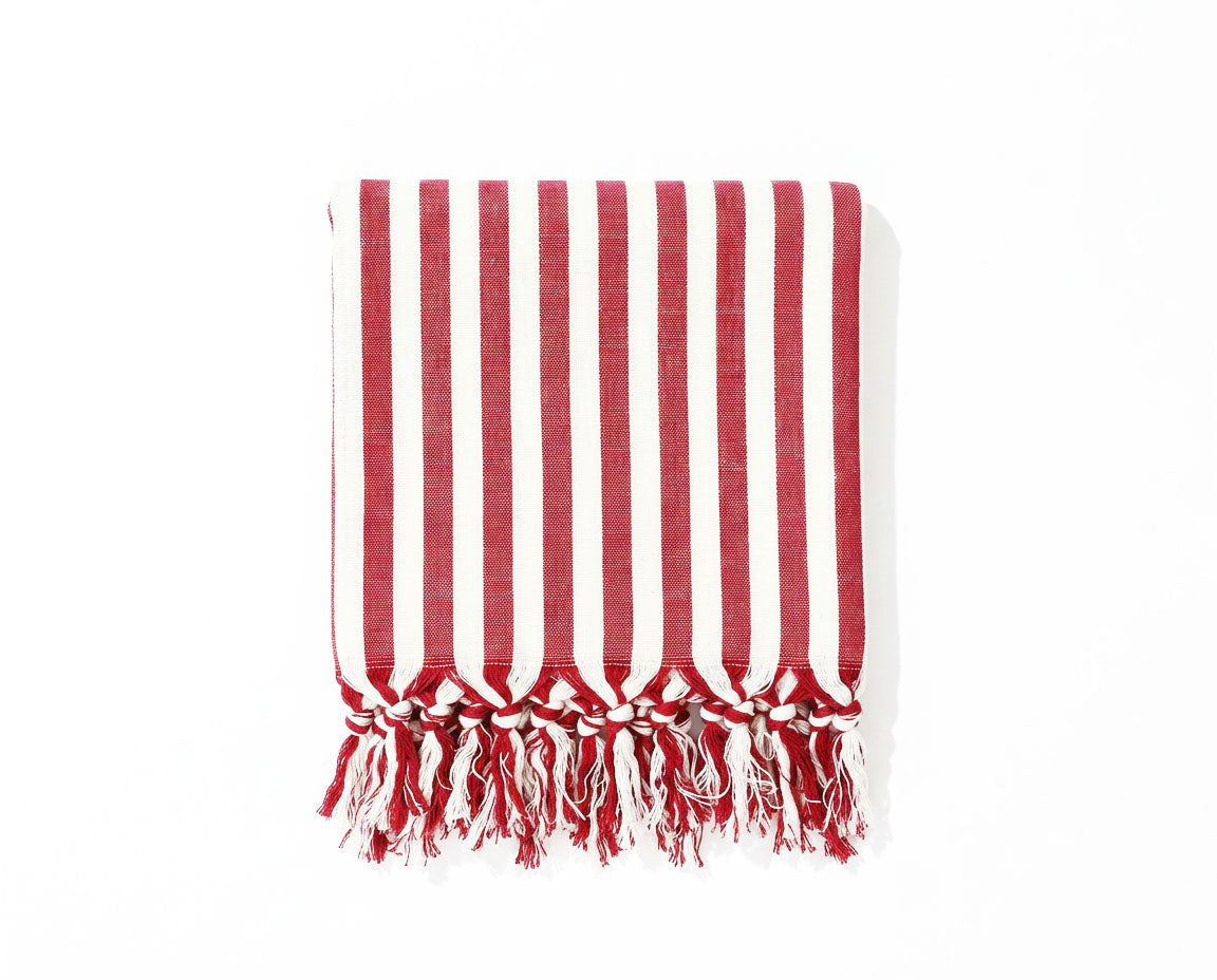 NIGHT Hand-woven Peshtemal | Blue striped