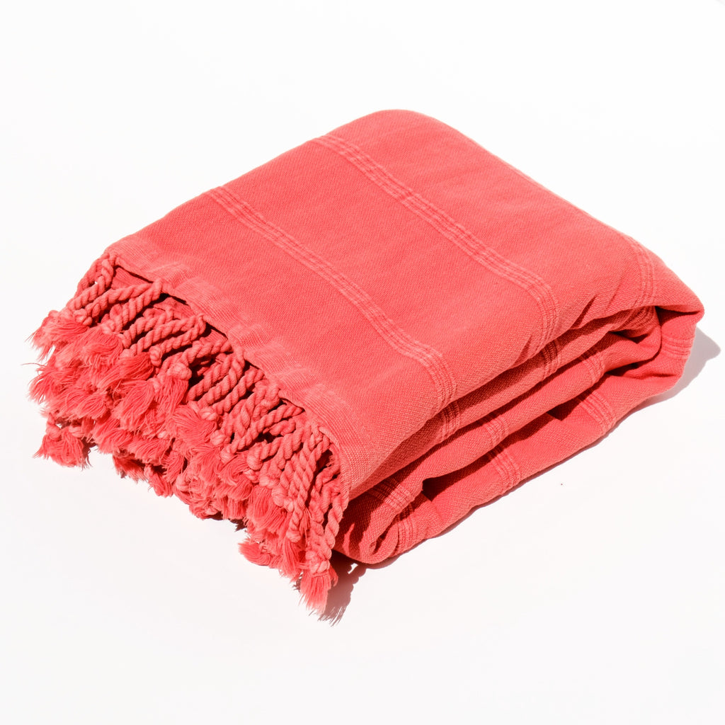 SERENE Yatak Örtüsü | Coral, Taşlanmış image 1