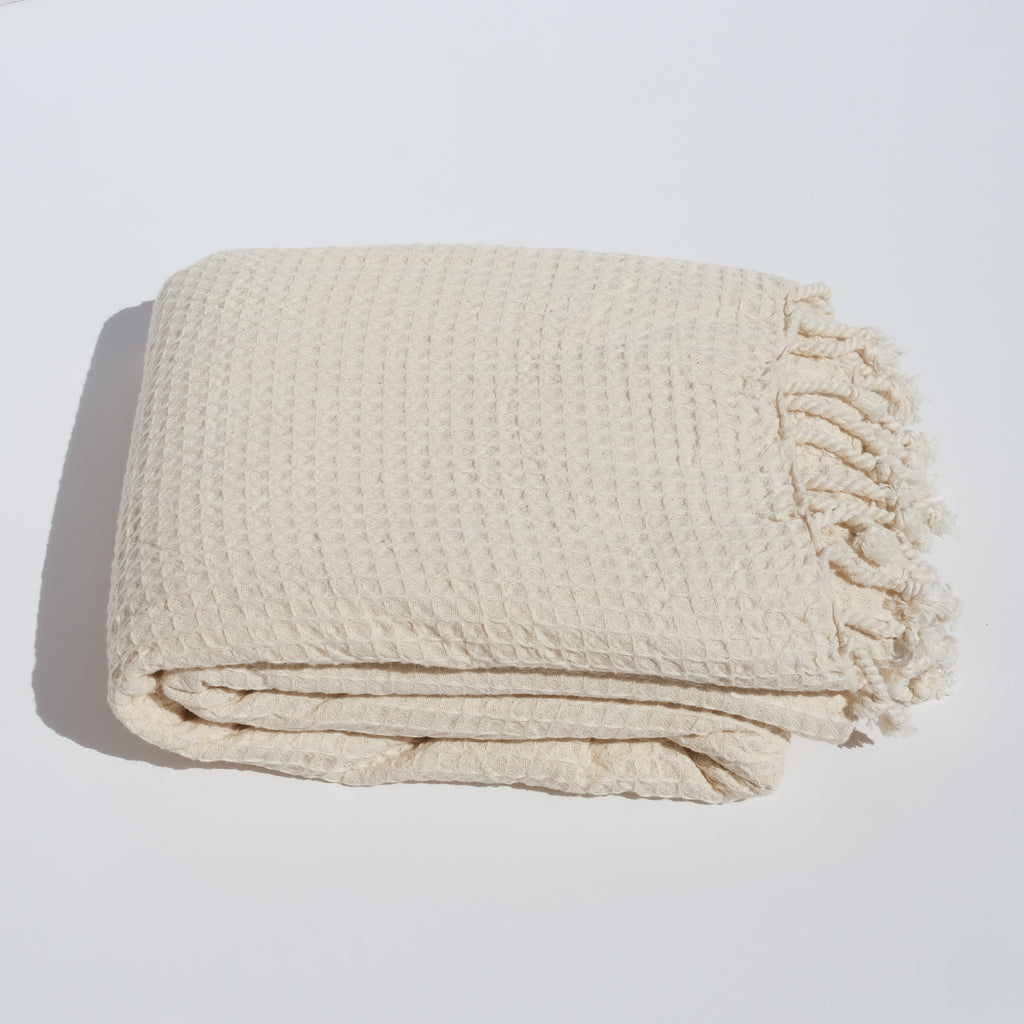 COMFY Yatak Örtüsü | Mavimsi Gri ya da Fildişi rengi, Taşlanmış image 1