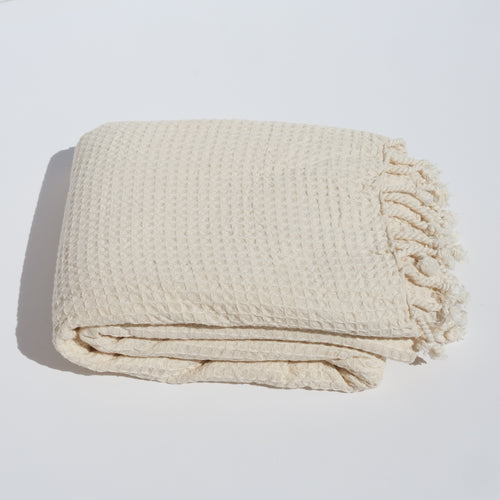 COMFY Yatak Örtüsü | Mavimsi Gri ya da Fildişi rengi, Taşlanmış image 1