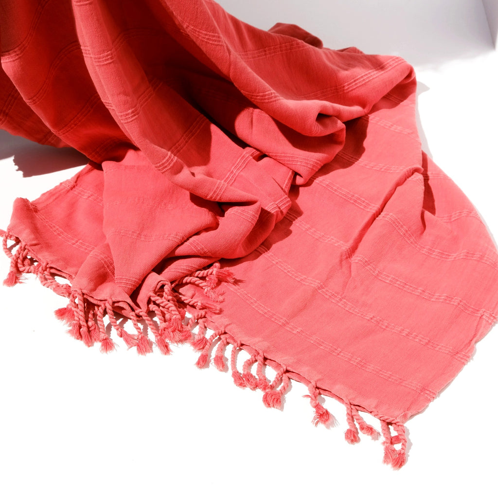 SERENE Yatak Örtüsü | Coral, Taşlanmış image 2