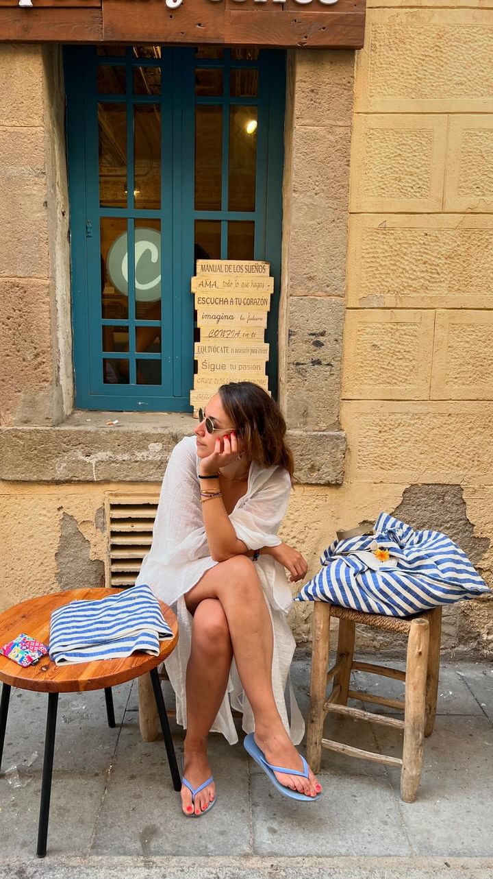 NIGHT Çanta | Mavi Beyaz Çizgili image 9