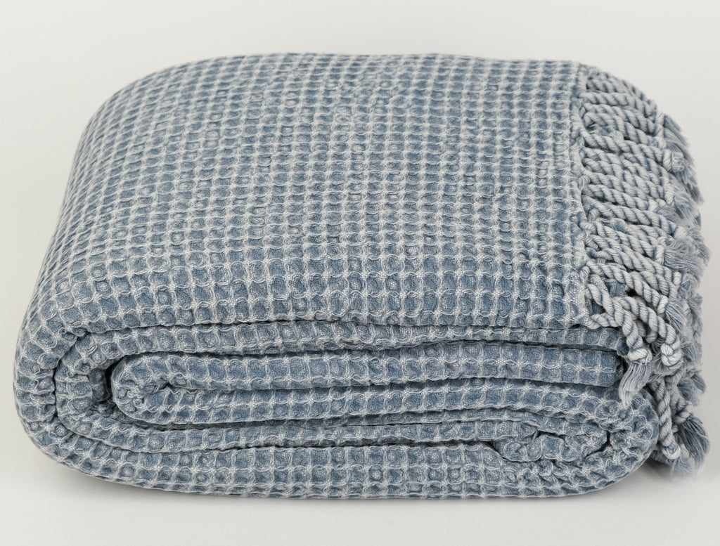 COMFY Yatak Örtüsü | Mavimsi Gri ya da Fildişi rengi, Taşlanmış image 4