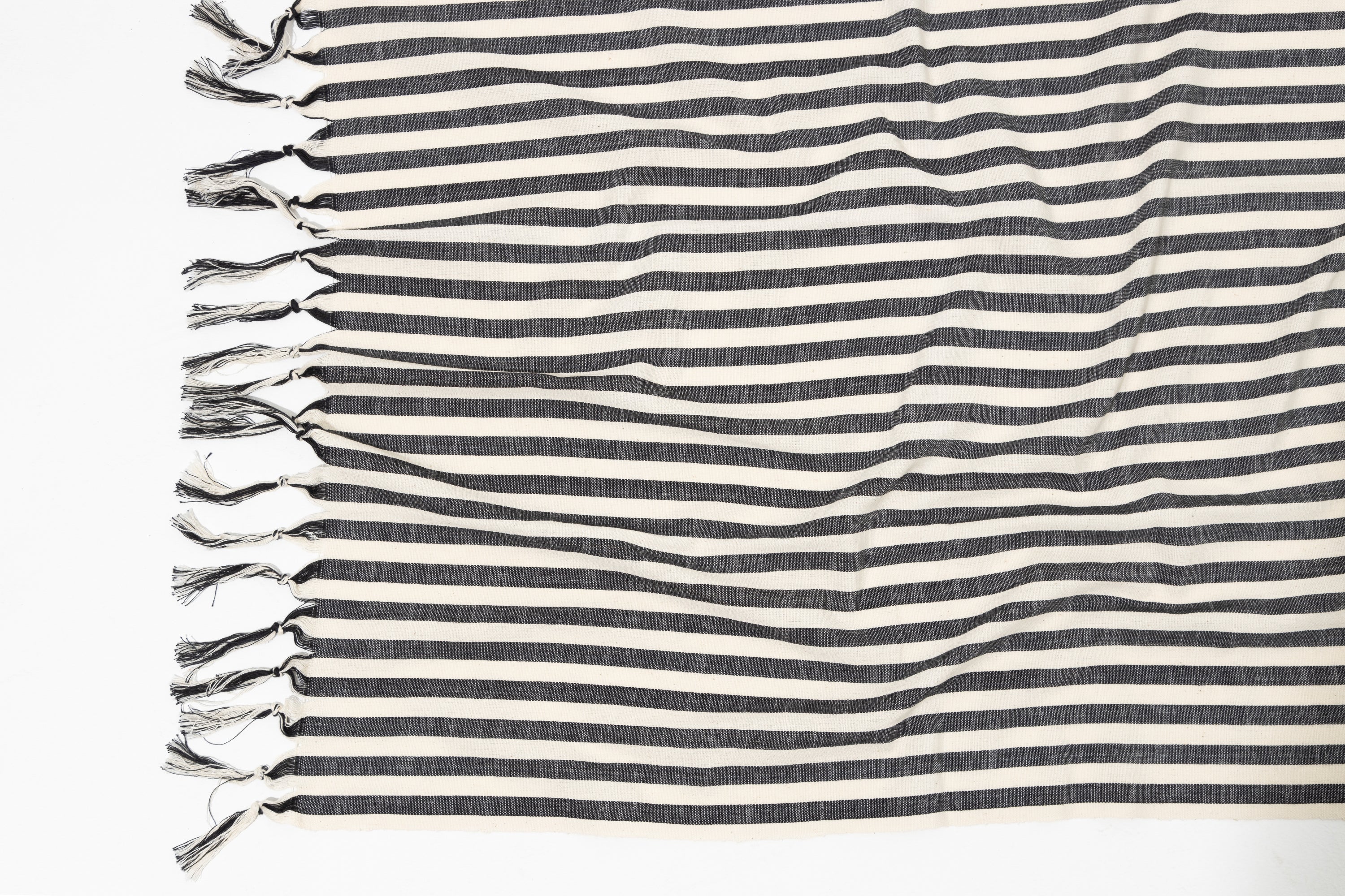 NIGHT El Dokuması Peştemal | Siyah çizgili image 2