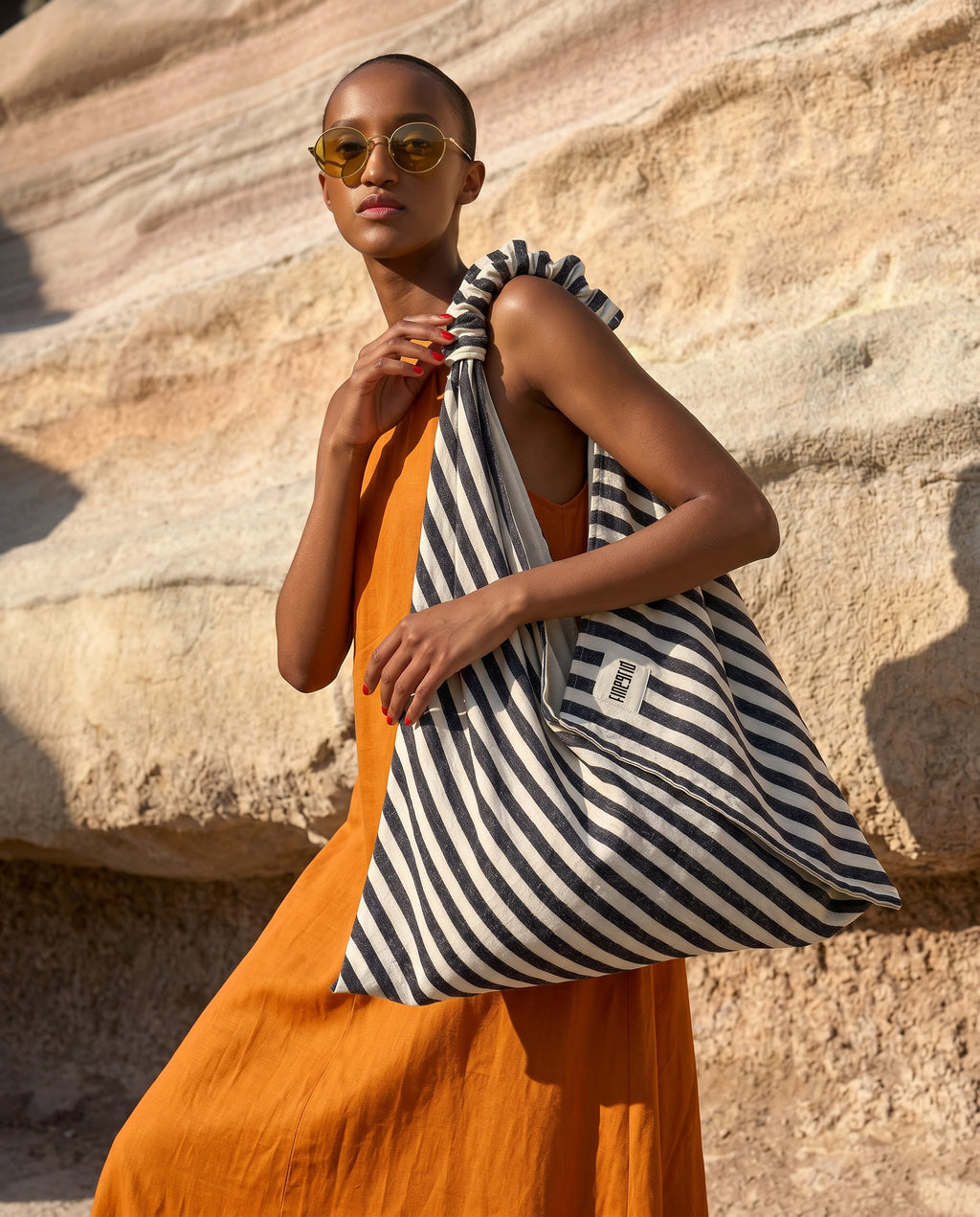 NIGHT Bag | Black and White Striped